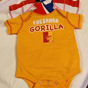 NEW 3 LOT INFANT NCAA PITT STATE GORILLAS ONE-PIECE BODYSUITS CREEPERS